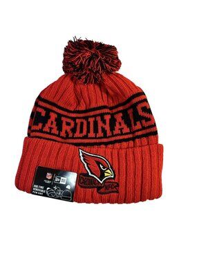 Arizona Cardinals New Era Winter Knit Hat Beanie Fleece Lined One Size NWT.